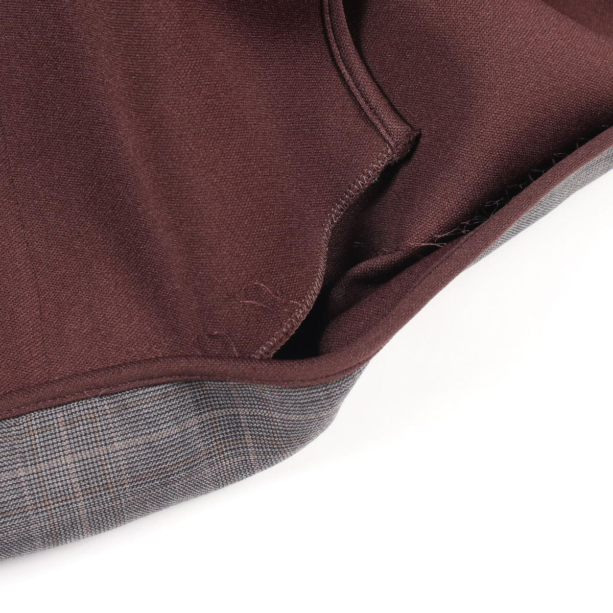 Miu Miu Skirt Drawstring Check Mini Gray Wool — view 7