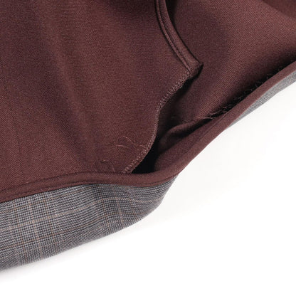 Miu Miu Skirt Drawstring Check Mini Gray Wool — view 7
