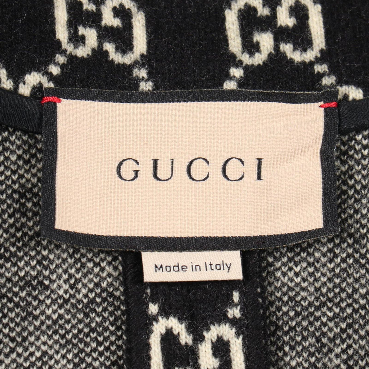 Gucci Poncho GG Jacquard Cape Wool — view 3