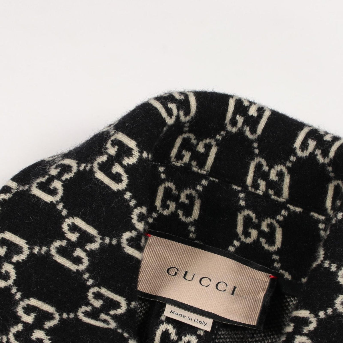 Gucci Poncho GG Jacquard Cape Wool — view 7