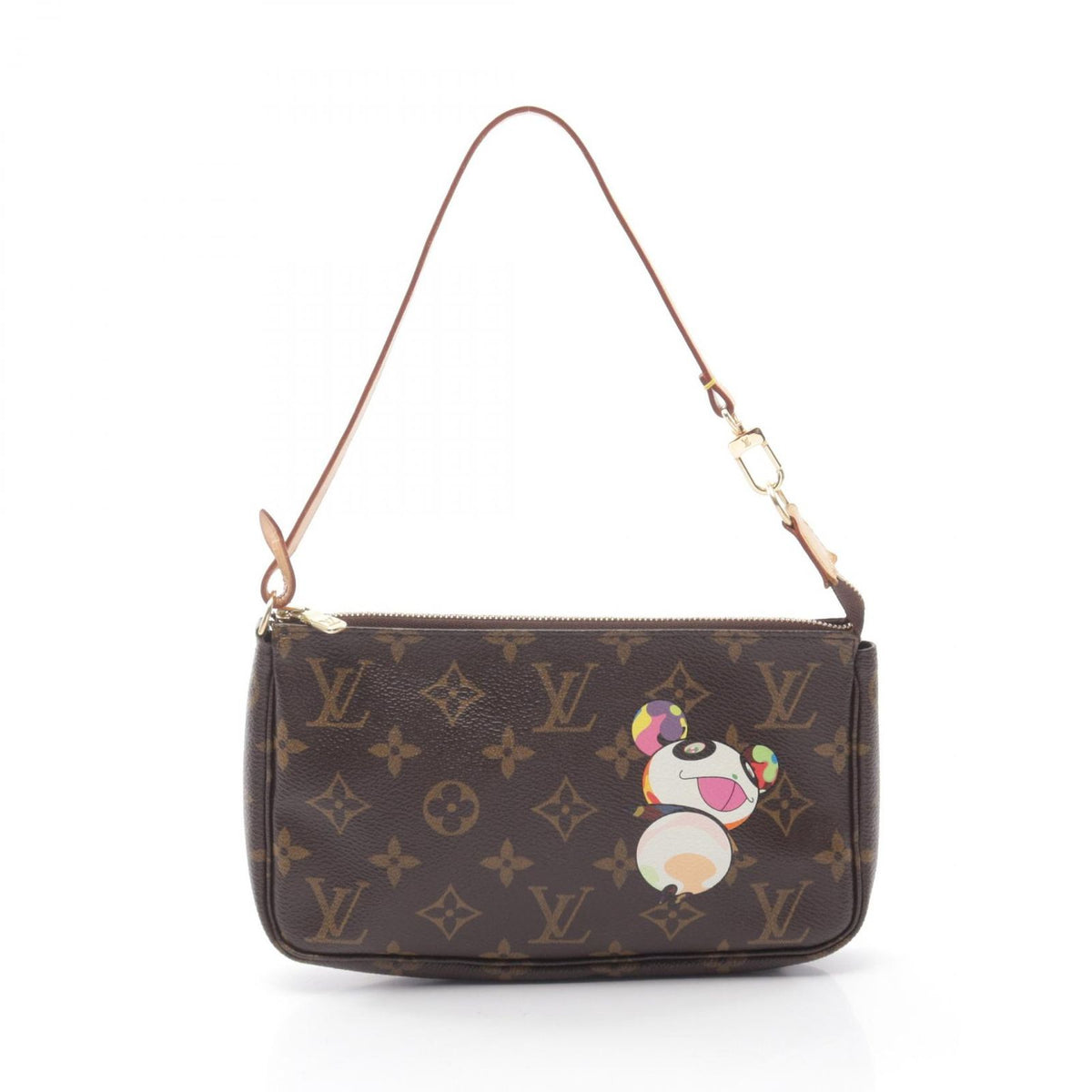 Louis Vuitton Handbag Pochette Accessoires Leather LV x Takashi Murakami