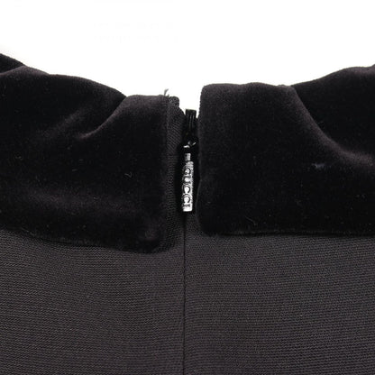 Gucci Dress Interlocking G Pearl Button Velour Lace Silk Wool — view 7