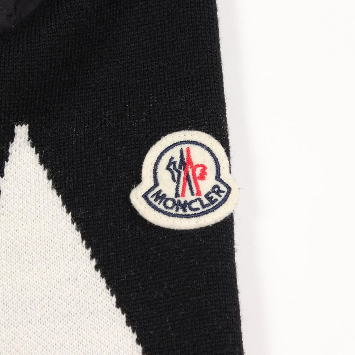 Moncler Down Jacket Hooded Contrast Hoodie Wool Nylon Knit — view 5