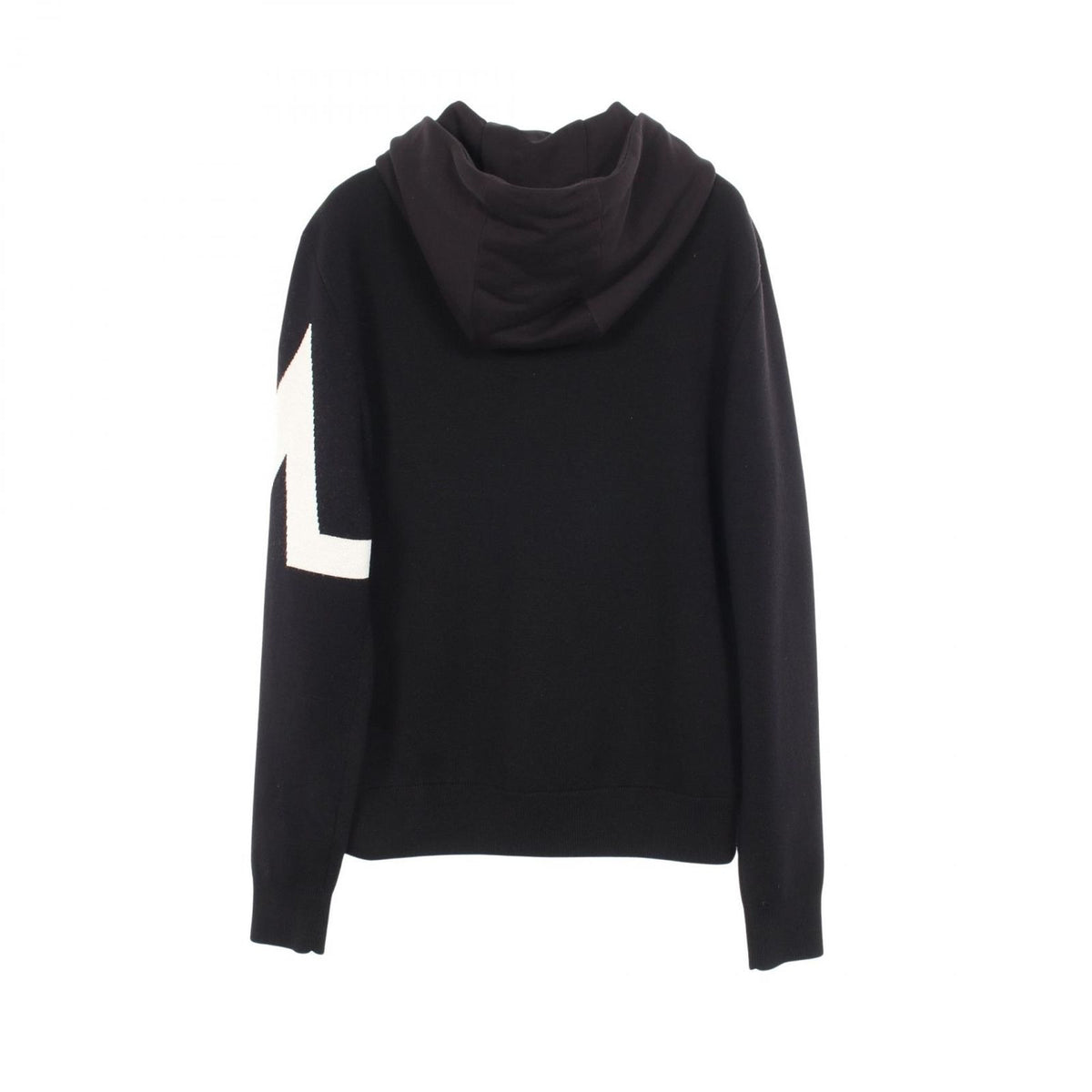 Moncler Down Jacket Hooded Contrast Hoodie Wool Nylon Knit — view 2