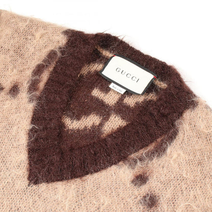 Gucci Knit GG Pattern V-neck Wool Sweater — view 7