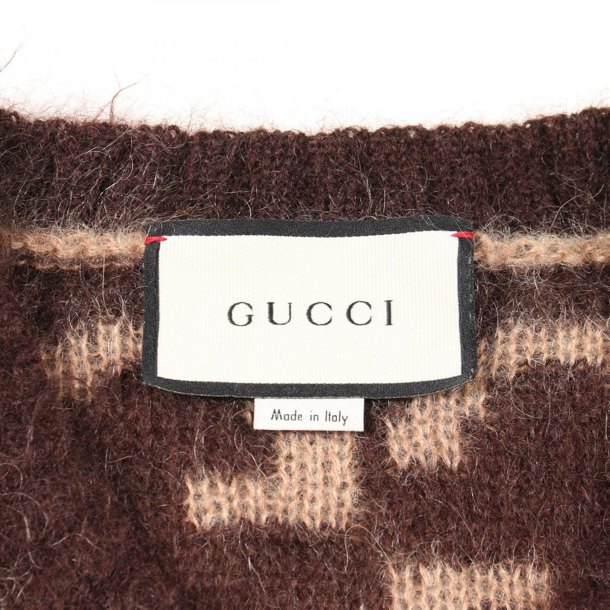 Gucci Knit GG Pattern V-neck Wool Sweater — view 3