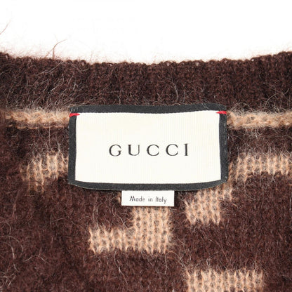 Gucci Knit GG Pattern V-neck Wool Sweater — view 3