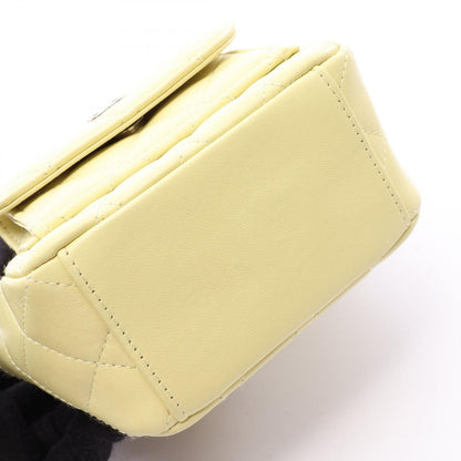 Chanel Backpack Quilted Light Yellow Lambskin Mini Chain — view 6