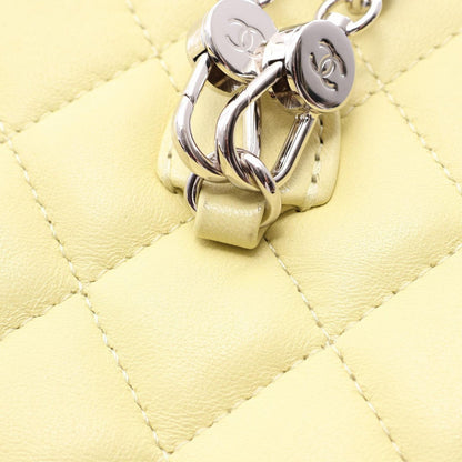 Chanel Backpack Quilted Light Yellow Lambskin Mini Chain — view 7