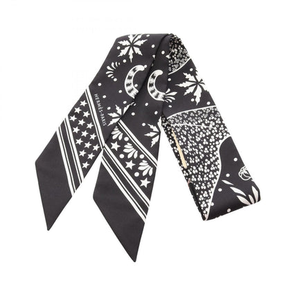 Hermes Scarf Twilly les Leopards Bandana Silk