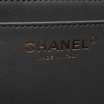 Chanel Shoulder Bag Quilted Flap 2-Way Gray Lambskin Chain — view 4