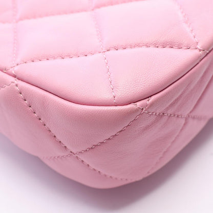 Chanel Shoulder Bag Quilted Pink Lambskin Small Flap Chain — view 7