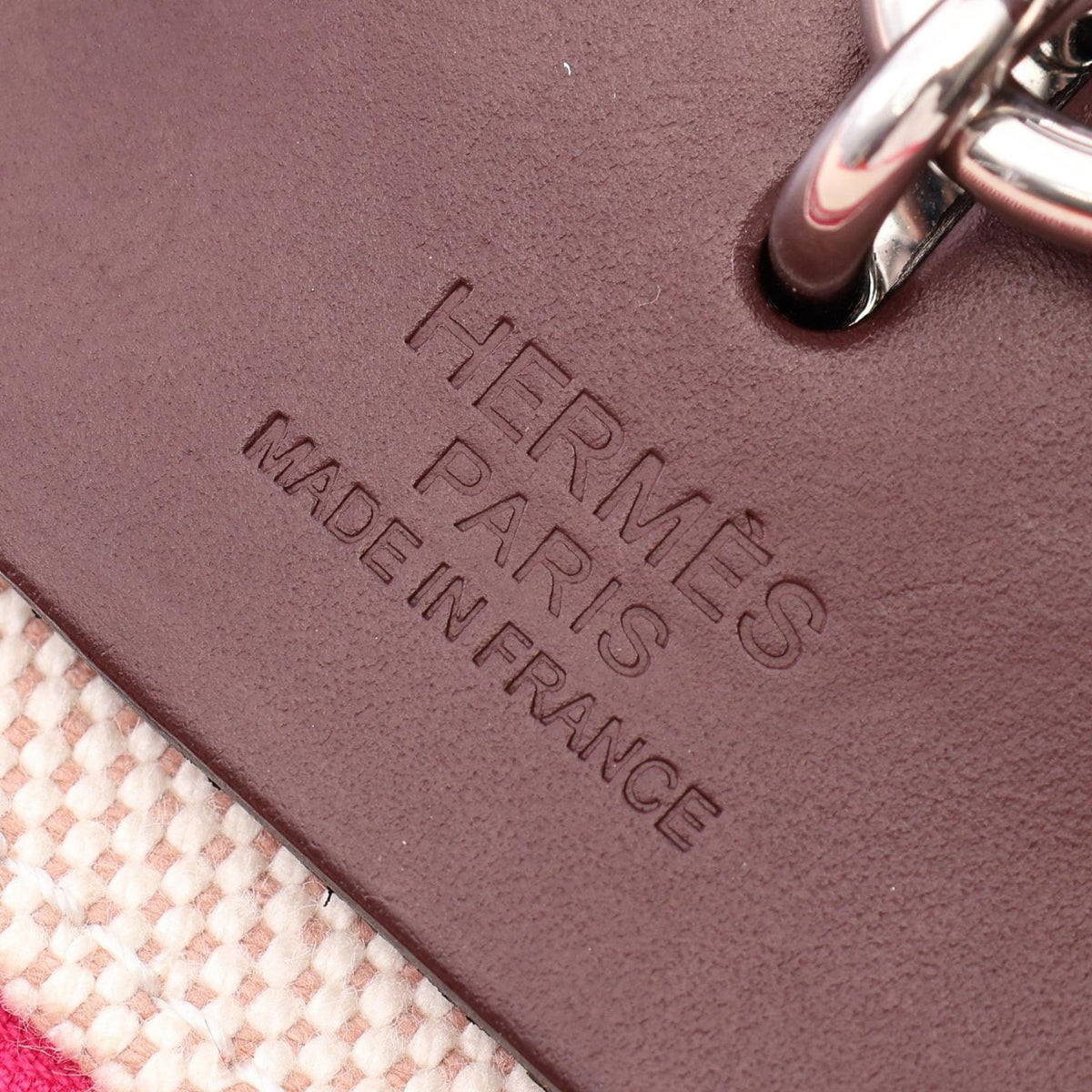 Hermes Handbag Herbag Zip PM 2-Way Rose Shocking Rouge Ash Canvas Leather — view 4