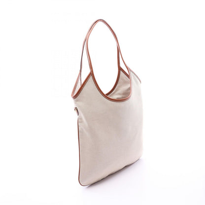 Miu Miu Tote Bag Ivy Brown Canvas Leather Ivy — view 2