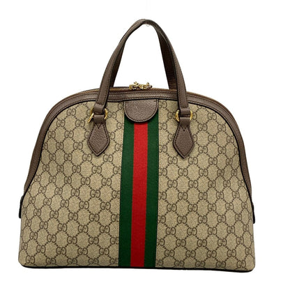 Gucci Handbag Ophidia Beige Dark Brown Leather — view 3