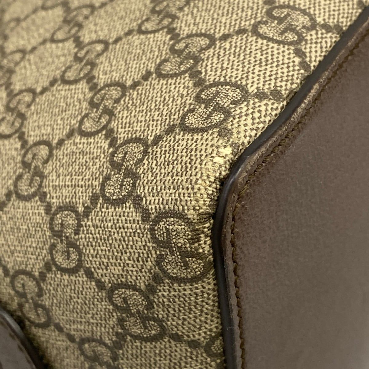 Gucci Handbag Ophidia Beige Dark Brown Leather — view 6