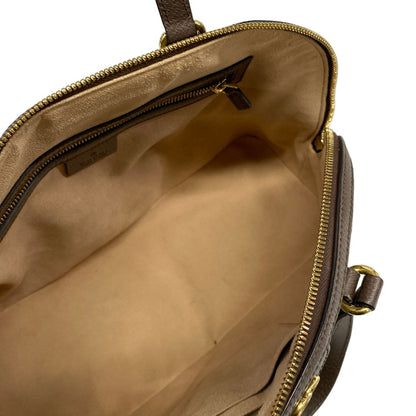 Gucci Handbag Ophidia Beige Dark Brown Leather — view 7