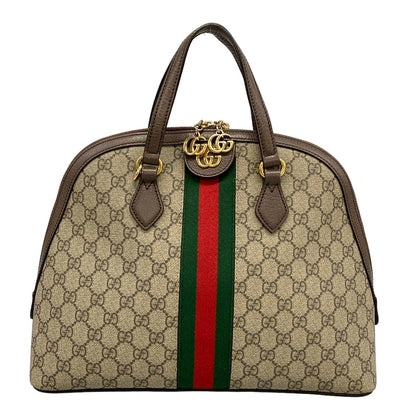 Gucci Handbag Ophidia Beige Dark Brown Leather