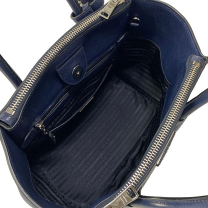 Prada Tote Bag Navy Leather — view 7
