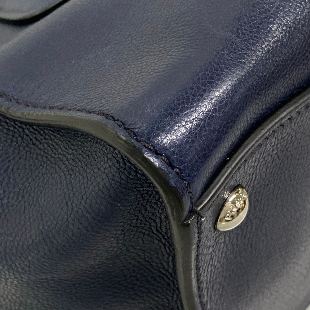 Prada Tote Bag Navy Leather — view 6