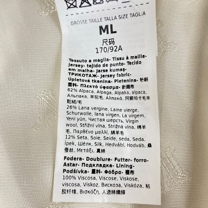 Max Mara Poncho ML Teddy Bear Aleggio Ivory Wool Alpaca M — view 4