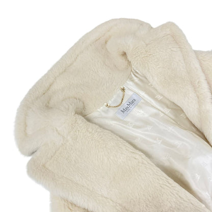 Max Mara Poncho ML Teddy Bear Aleggio Ivory Wool Alpaca M — view 5