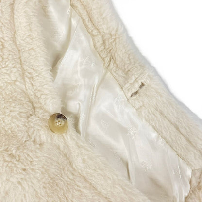 Max Mara Poncho ML Teddy Bear Aleggio Ivory Wool Alpaca M — view 8