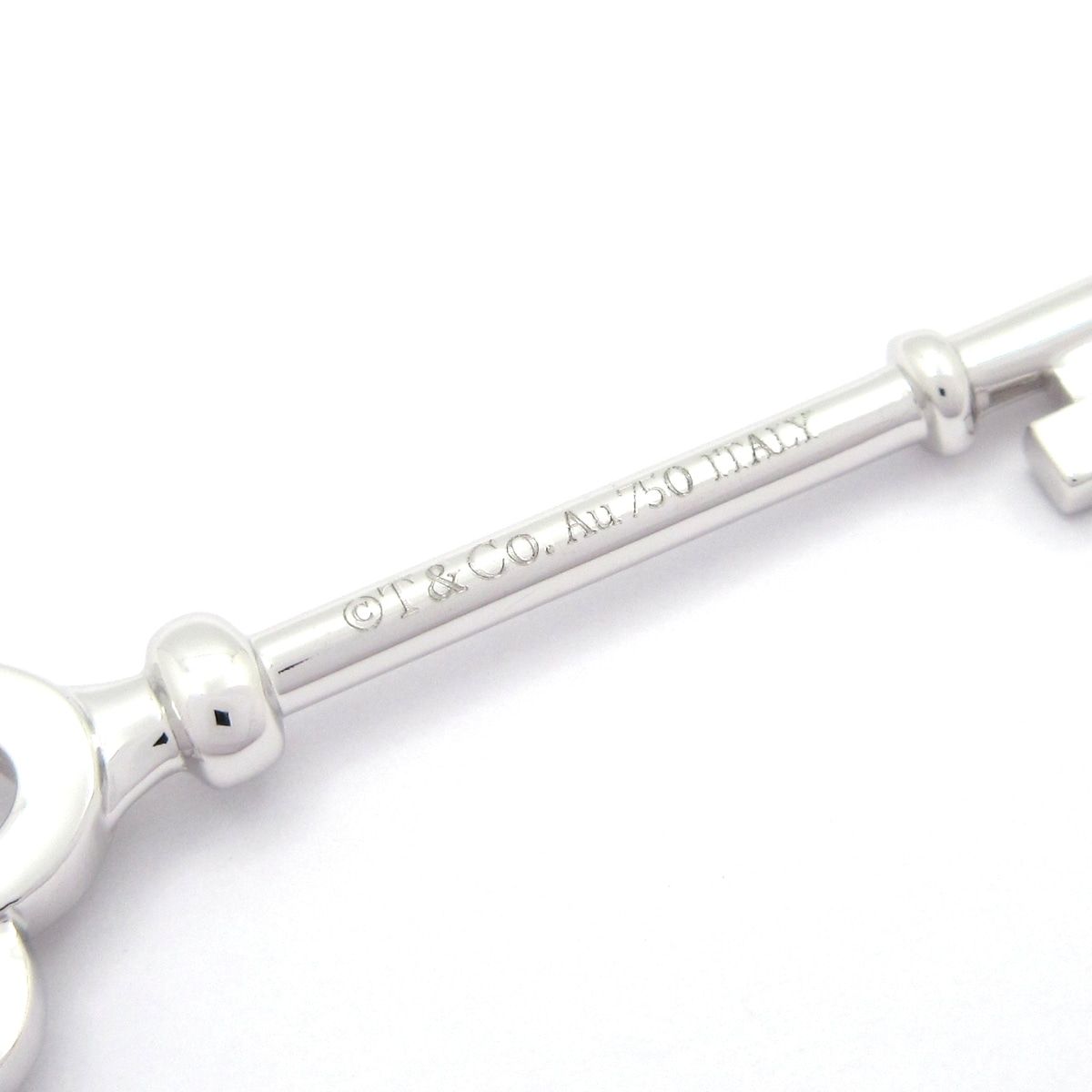 Tiffany & Co Pendant Knot Key 18k White Gold Diamond — view 3