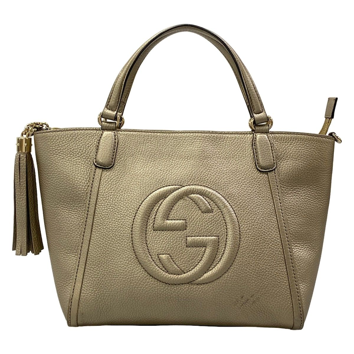 Gucci Handbag Soho Blanc Leather