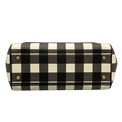 Dolce & Gabbana Handbag Sicily Black White Plaid Pattern — view 5