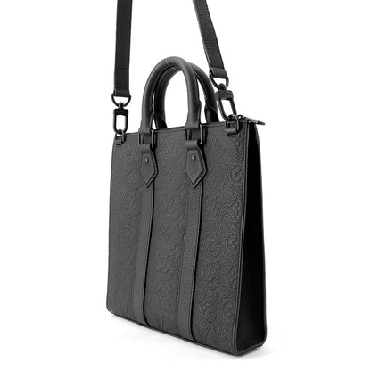 Louis Vuitton Handbag Monogram Taurillon Sac Plat Cross 2-Way Black — view 2