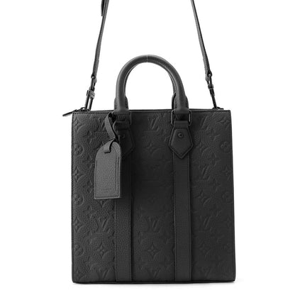 Louis Vuitton Handbag Monogram Taurillon Sac Plat Cross 2-Way Black