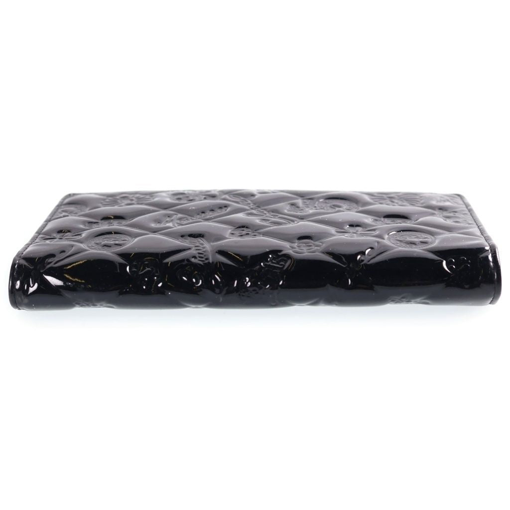 Chanel Bifold Wallet Camellia Icon Black Patent Leather — view 3