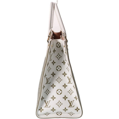 Louis Vuitton Monogram Empreinte On The Go MM Tote Bag Olive White Leather Box — view 3