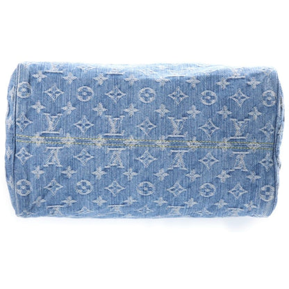 Louis Vuitton Monogram Denim Speedy Software 30 Boston Bag Blue — view 4