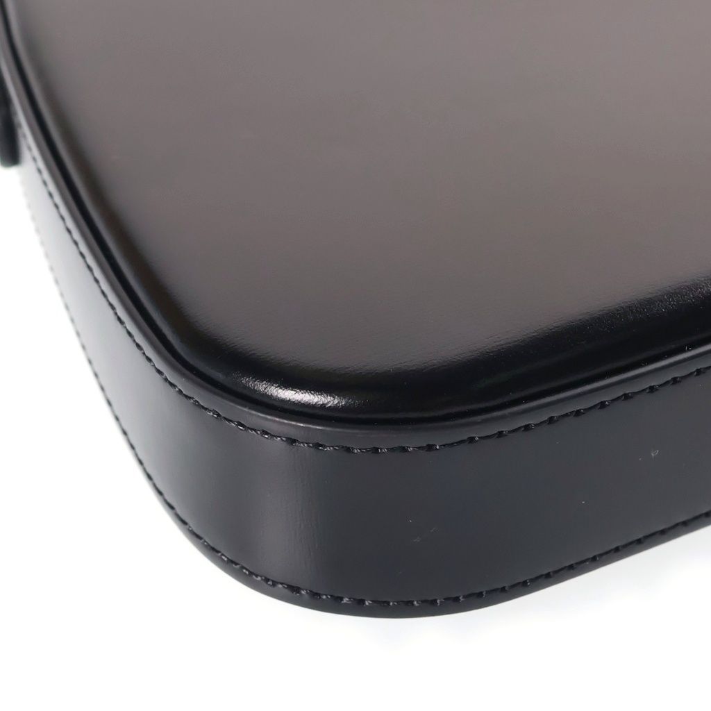 Celine Tina Triomphe Leather Bag Gold Black — view 5