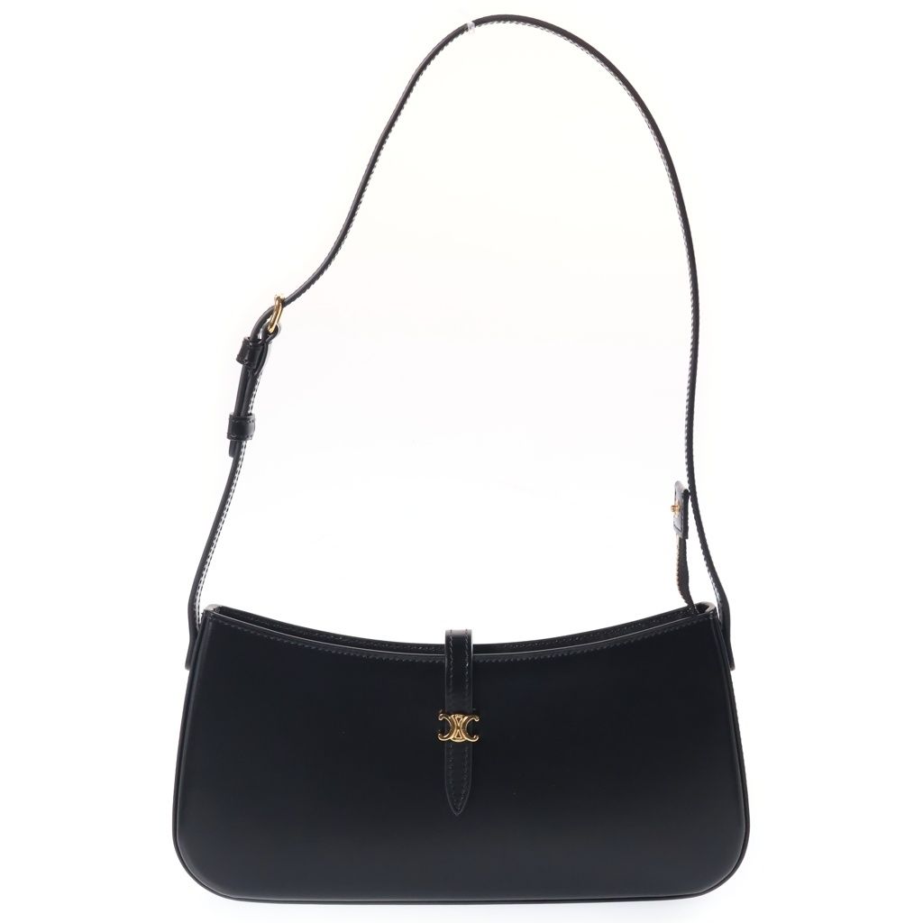Celine Tina Triomphe Leather Bag Gold Black