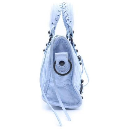 Balenciaga Le City Mini 2-Way Shoulder Bag Light Blue Leather Black — view 3
