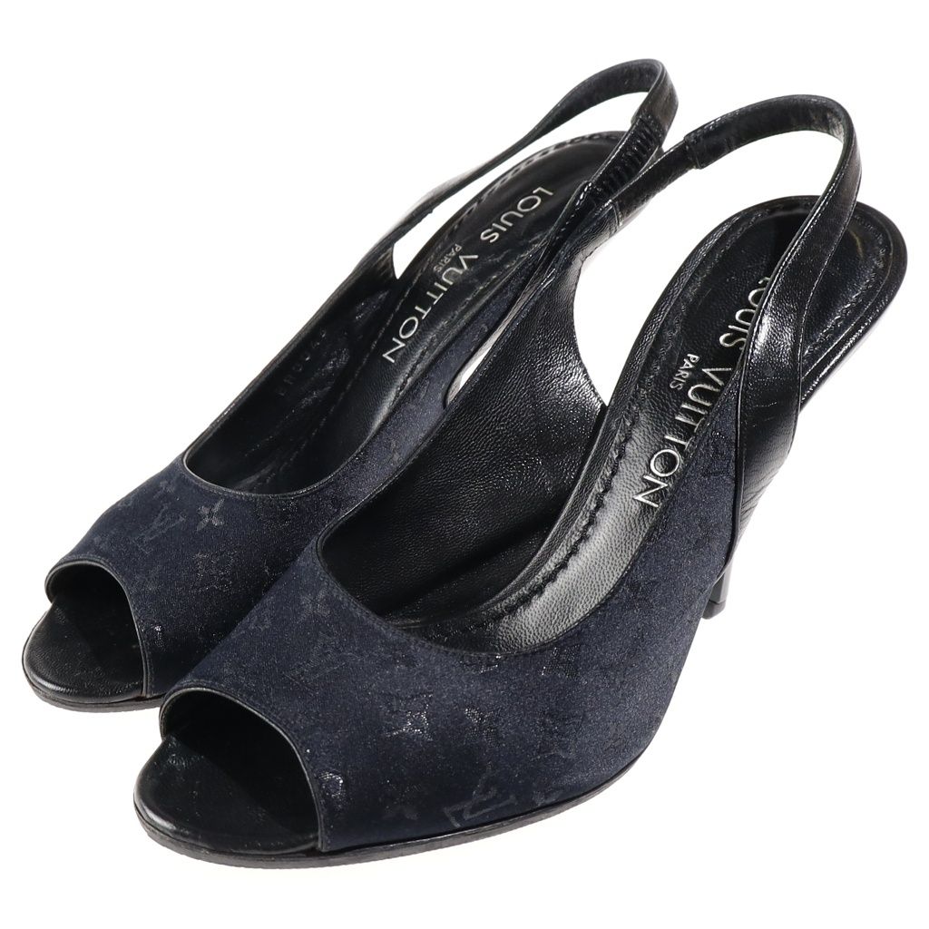Louis Vuitton Monogram Open Toe Pumps Sandals Strap Stiletto