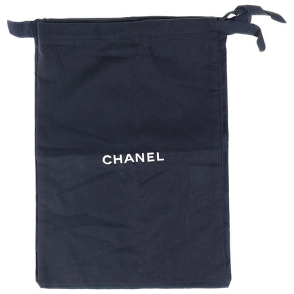 Chanel CC Logo Leather Nylon Sneakers White — view 6