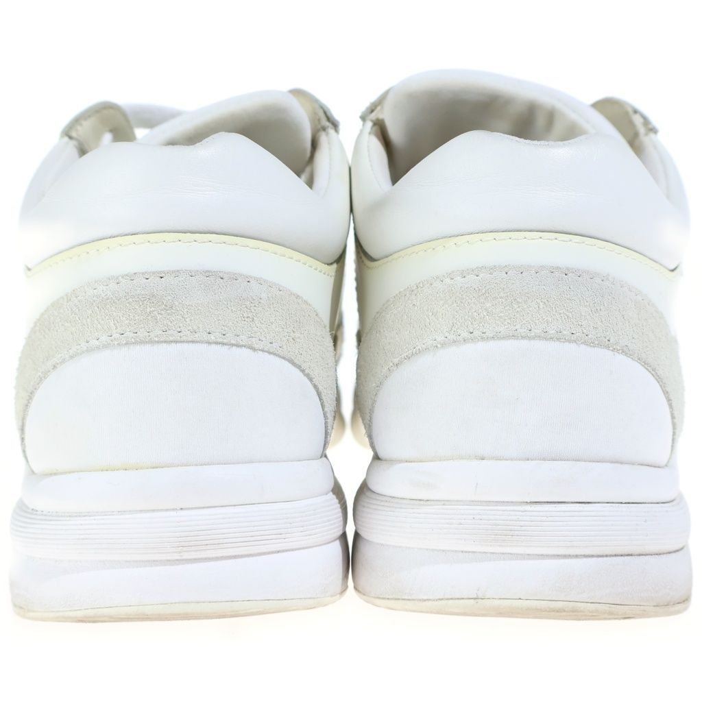 Chanel CC Logo Leather Nylon Sneakers White — view 3