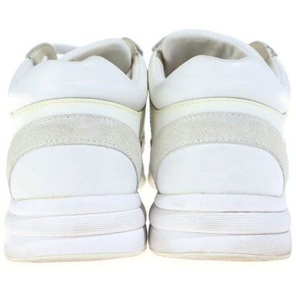 Chanel CC Logo Leather Nylon Sneakers White — view 3