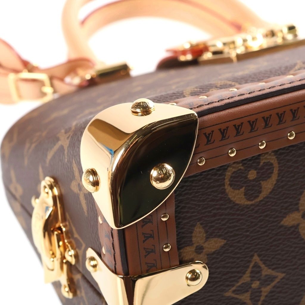 Louis Vuitton Monogram Alma Trunk Shoulder Bag Brown Leather — view 5