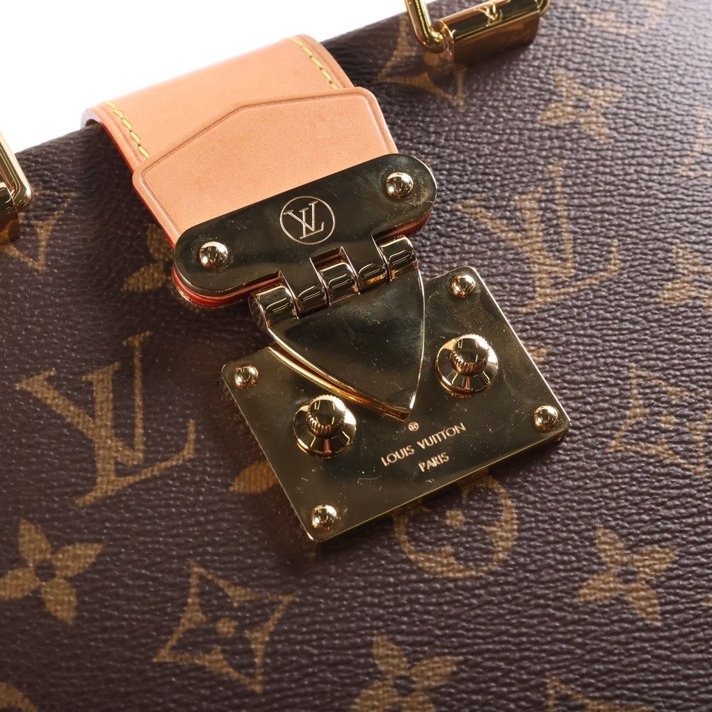 Louis Vuitton Monogram Alma Trunk Shoulder Bag Brown Leather — view 6