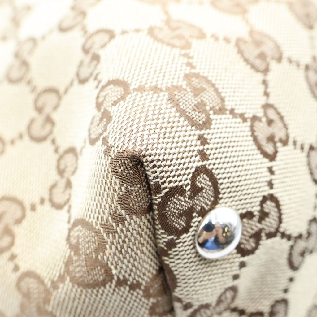 Gucci GG Canvas Horsebit Tote Bag Beige — view 5