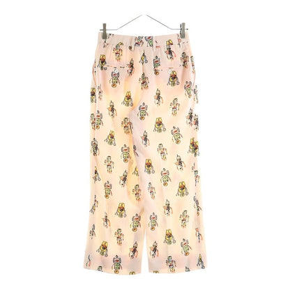 Prada 16 AW Robot All Over Print Silk Trousers Pants Pink — view 2