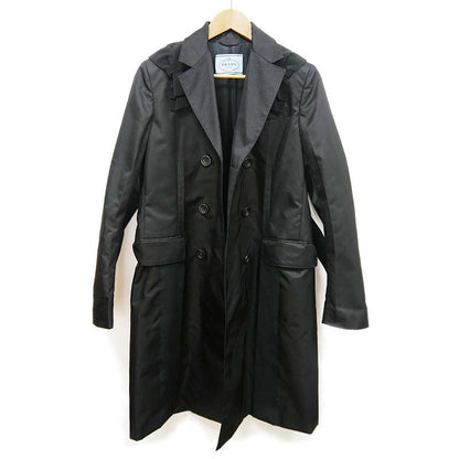 Prada Nylon Trench Coat Black 44 — view 3