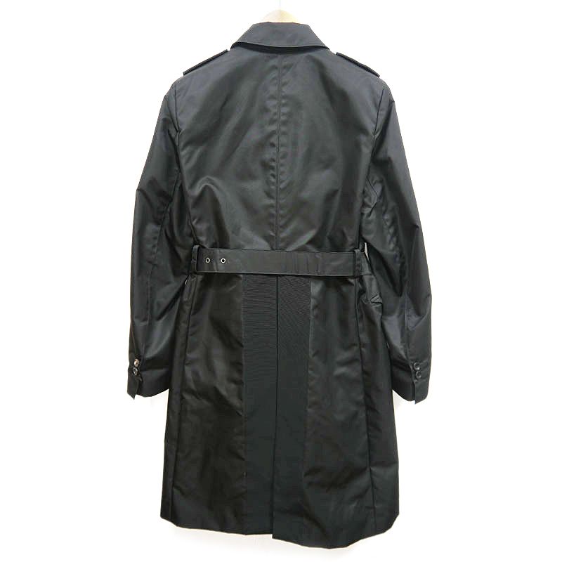 Prada Nylon Trench Coat Black 44 — view 2