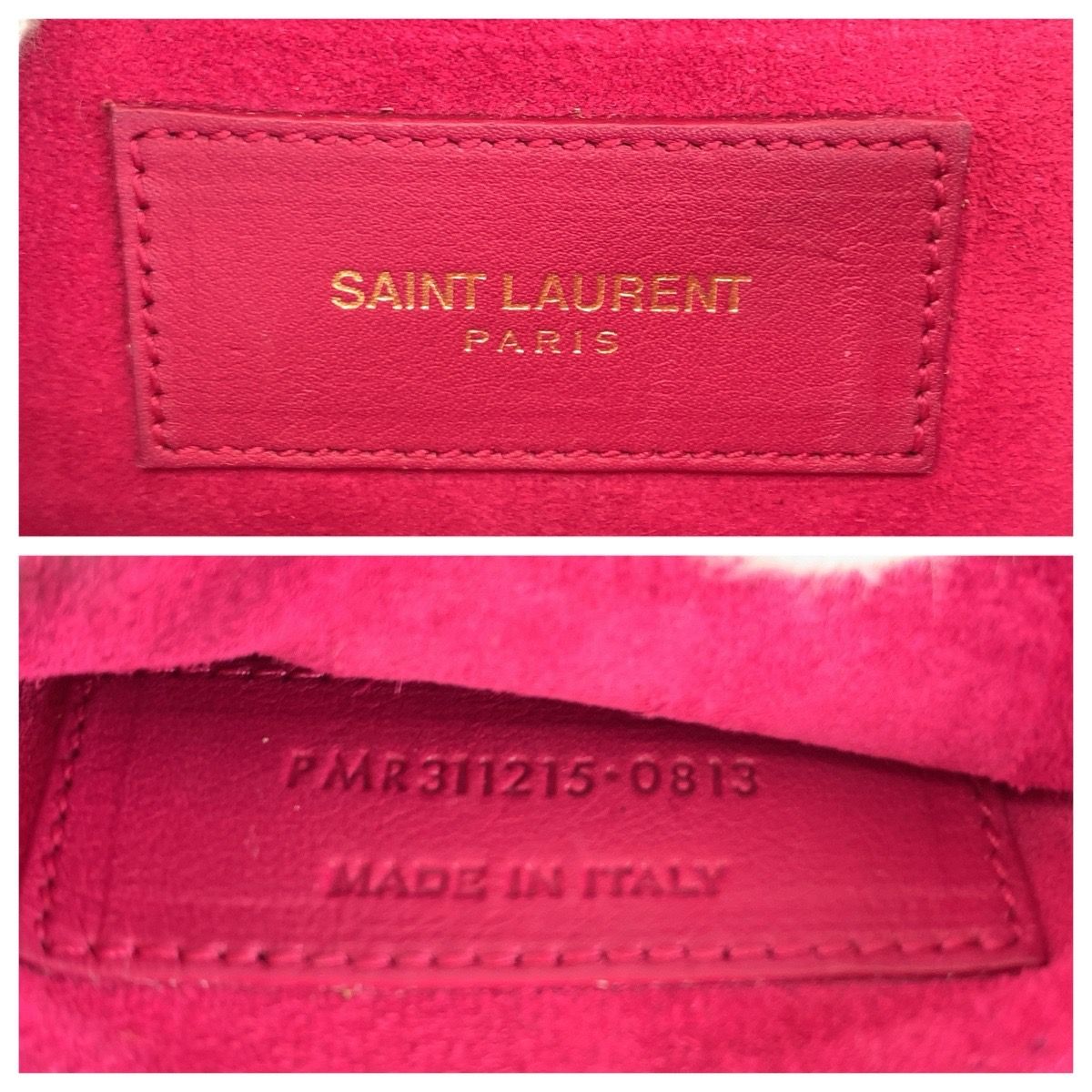 Saint Laurent Classic Y-line Satchel Small 2-Way Pink Leather Chain Shoulder Bag — view 4