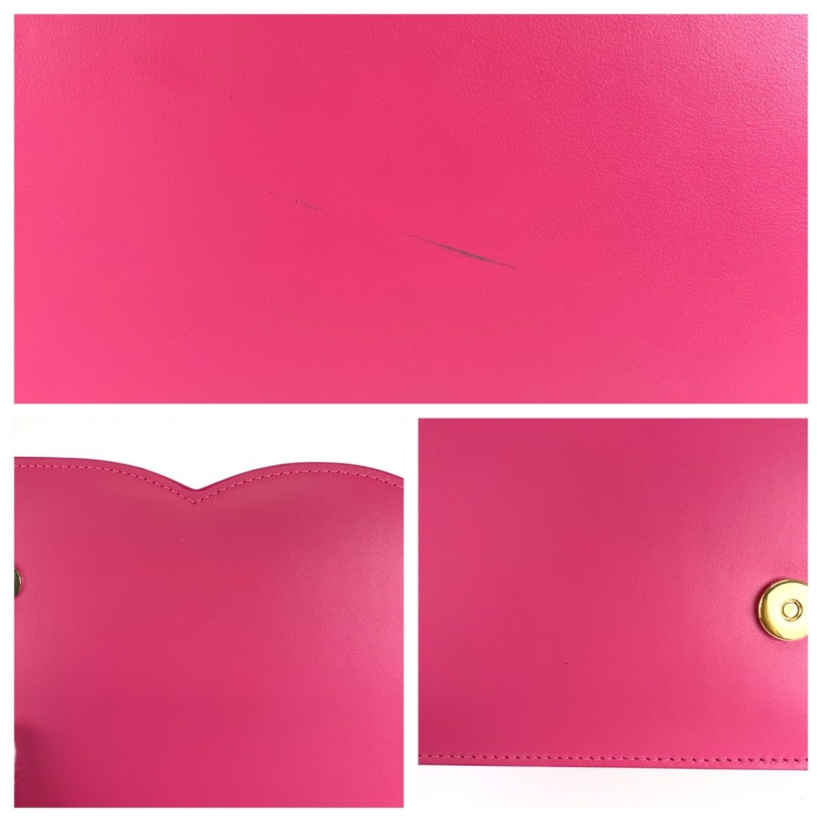 Dolce & Gabbana DG Logo 2-Way Pink Gold Leather Shoulder Bag Clutch — view 5